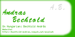 andras bechtold business card
