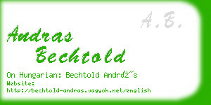 andras bechtold business card